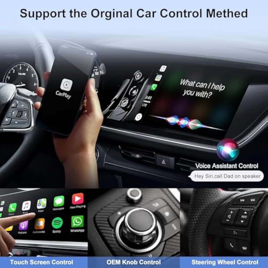 UWECAN Wireless CarPlay Adapter for iPhone – Stable 5GHz WiFi Dongle