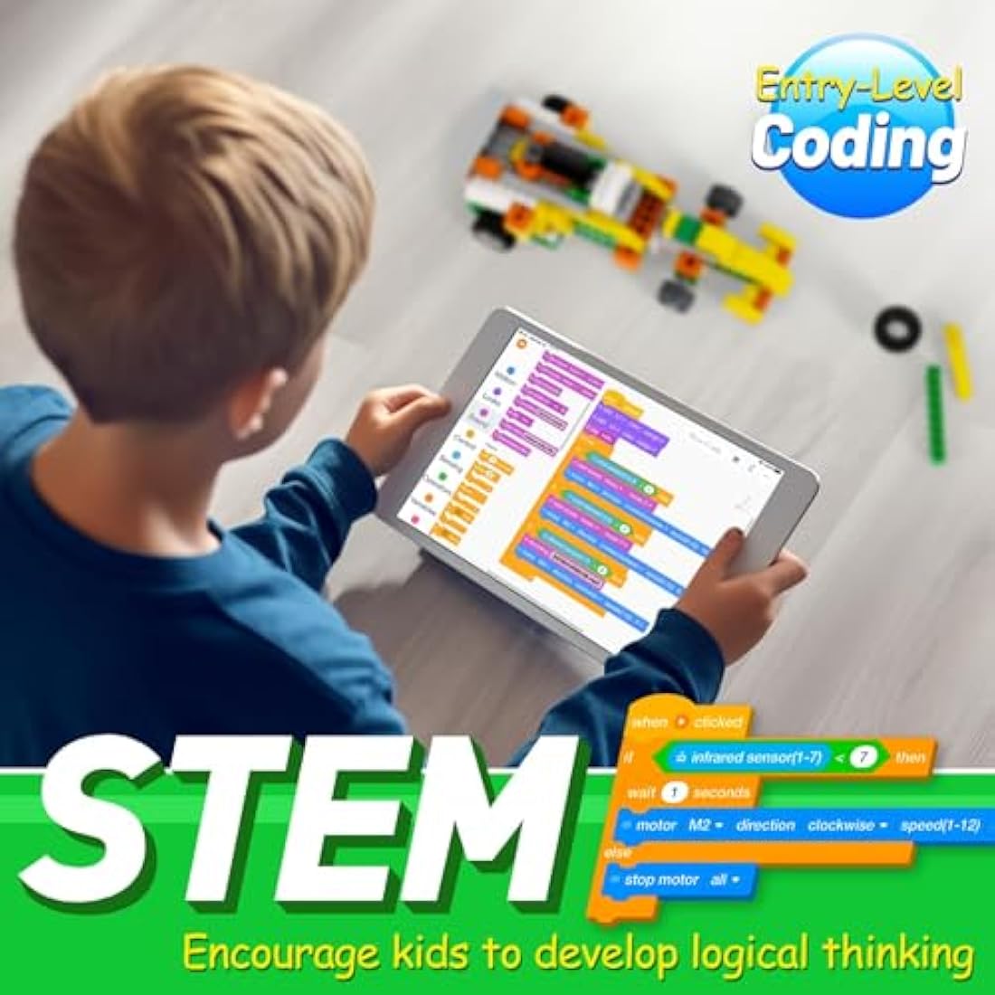 Apitor Robot Q 20-in-1 STEM Coding Kit – Programmable Robotics Toy