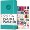 GoGirl Undated Pocket Weekly Planner – Eco-Leather Goal Organizer