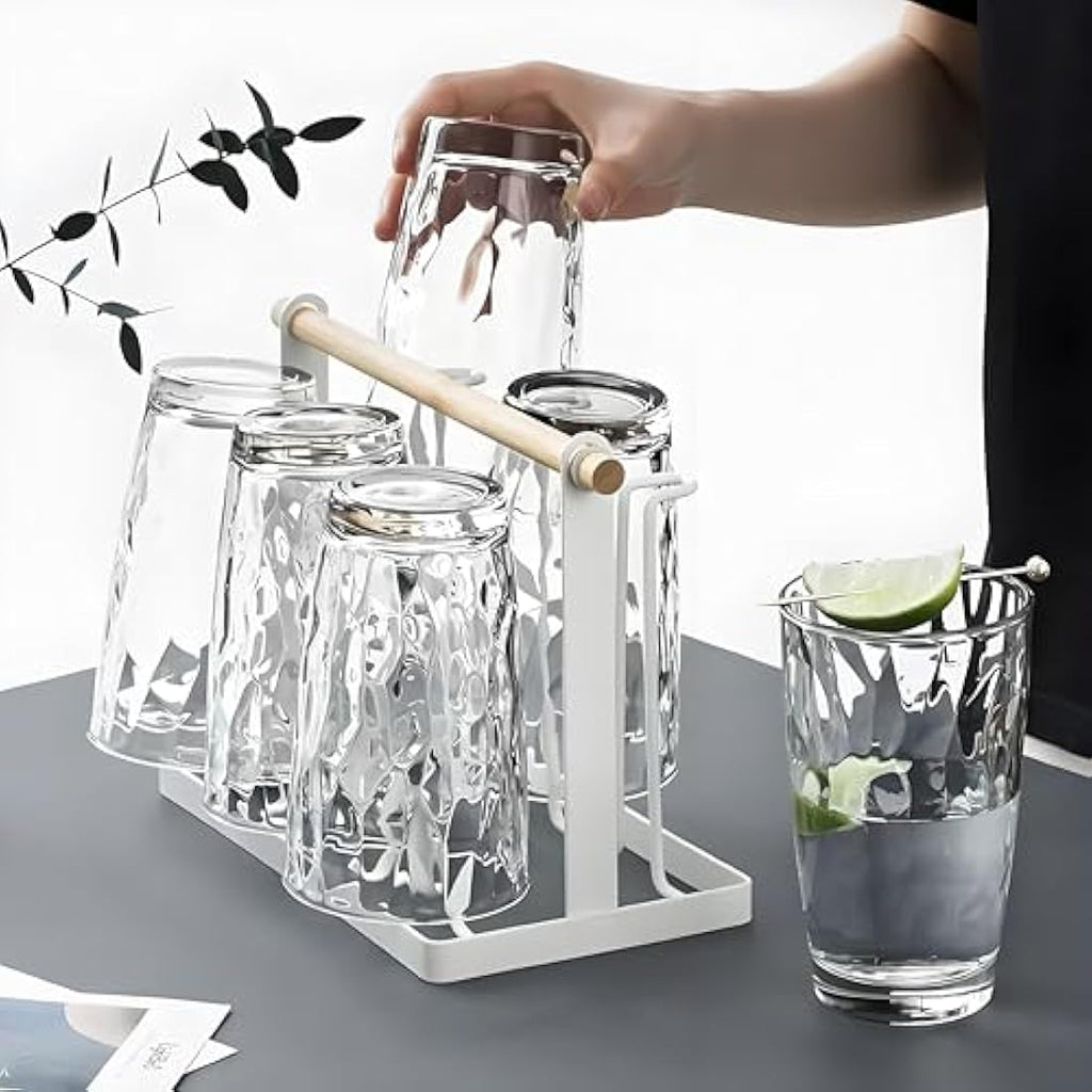 VeiledGem Unbreakable Tritan Drinking Glasses – 15oz Shatterproof Set of 6