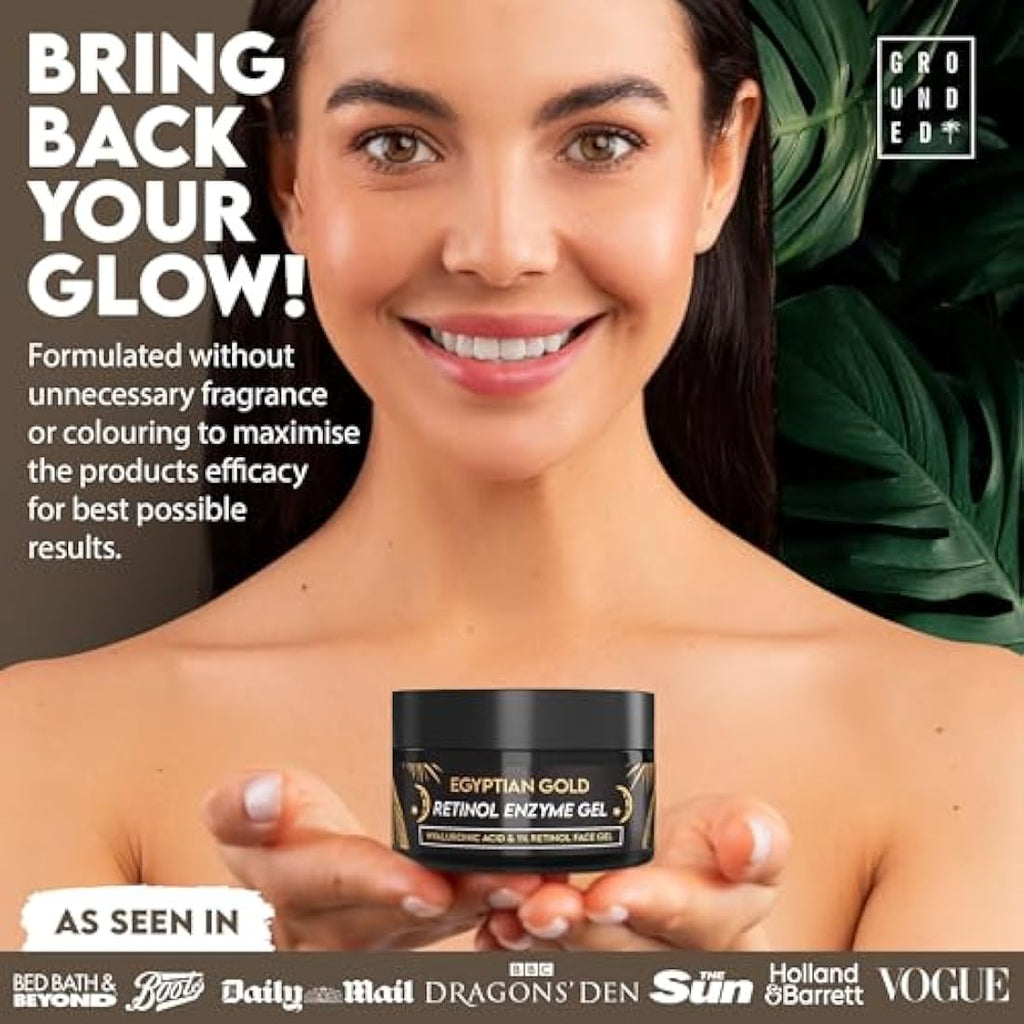 Grounded Body Retinol & Collagen Anti-Aging Face Gel for Fine Lines