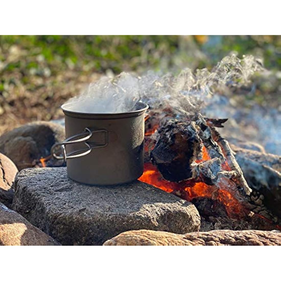iBasingo Titanium Camping Cookware Set | Lightweight Outdoor Mess Kit