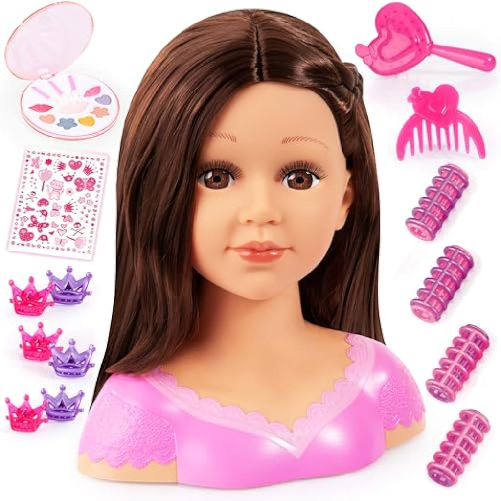 Bayer Design Charlene Super Model Styling Head with Makeup - Brown