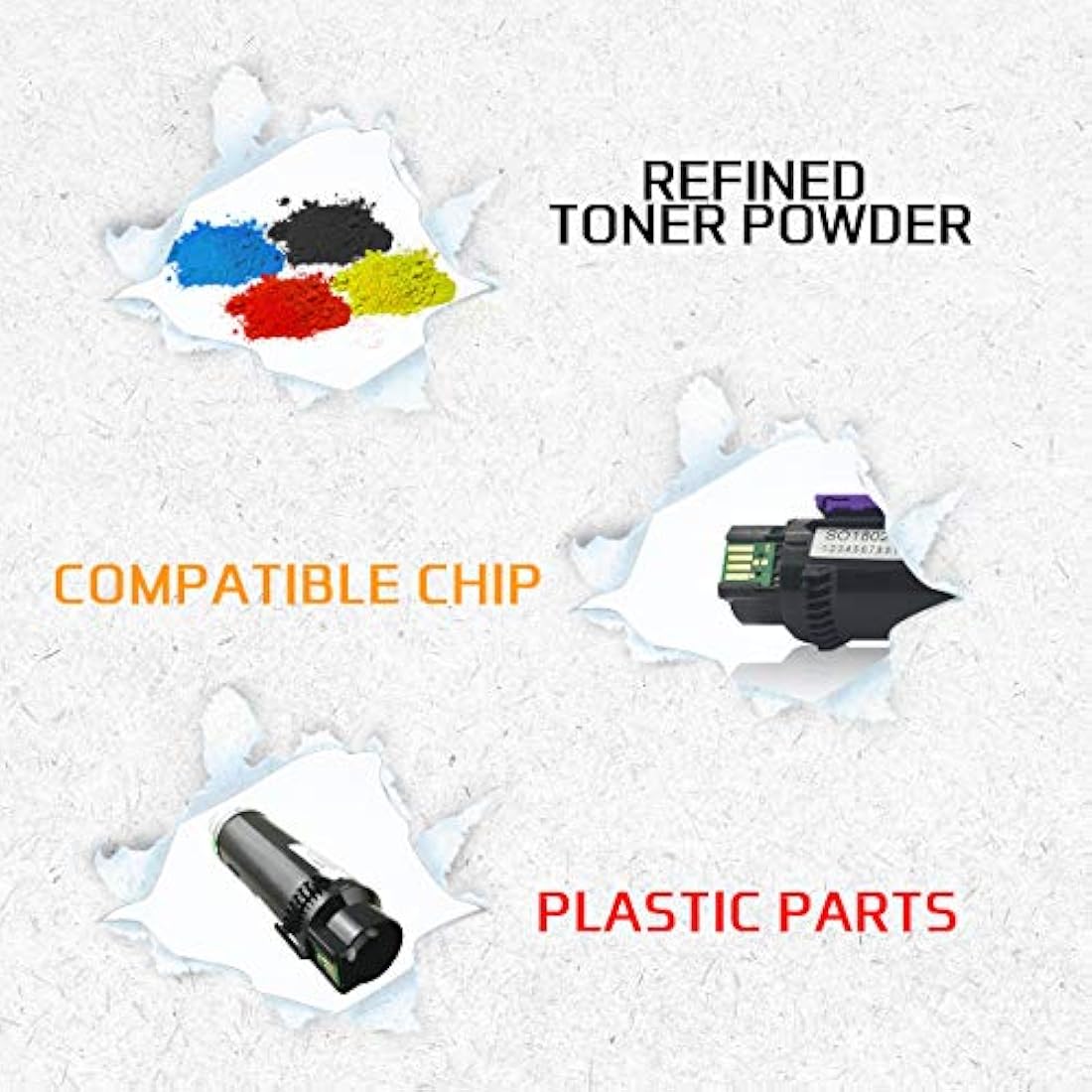 GREENPRNT 5-Pack Compatible Toner for Xerox Phaser 6510 WorkCentre 6515