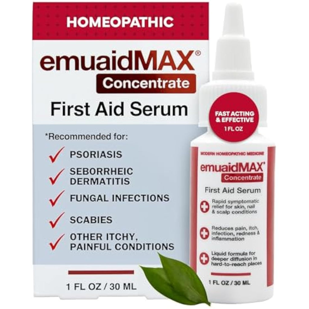 EMUAIDMAX First Aid Serum – Natural Eczema & Psoriasis Relief, 1 oz