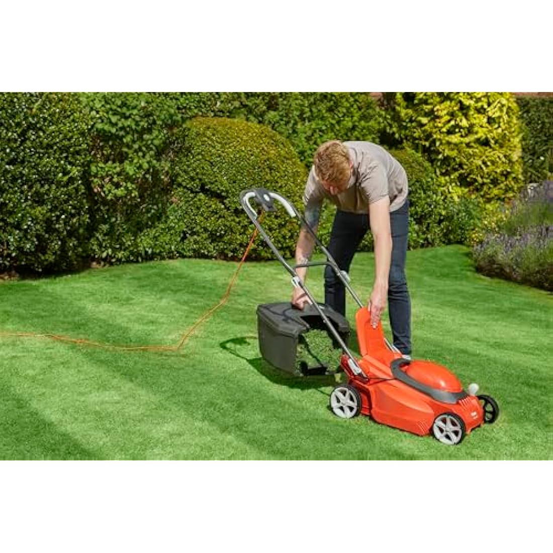 Flymo EasiStore 380R Electric Rotary Lawn Mower | 1600W, 38cm