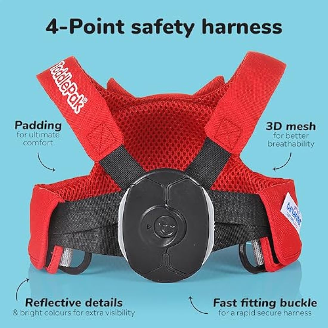 Trunki ToddlePak Baby Walking Reins & Safety Harness – Felix Fox Red