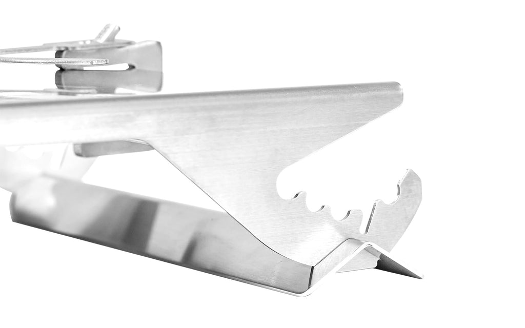 FENNEK Shorty Stainless Steel Flame Salmon Holder for Grills & Fire Bowls