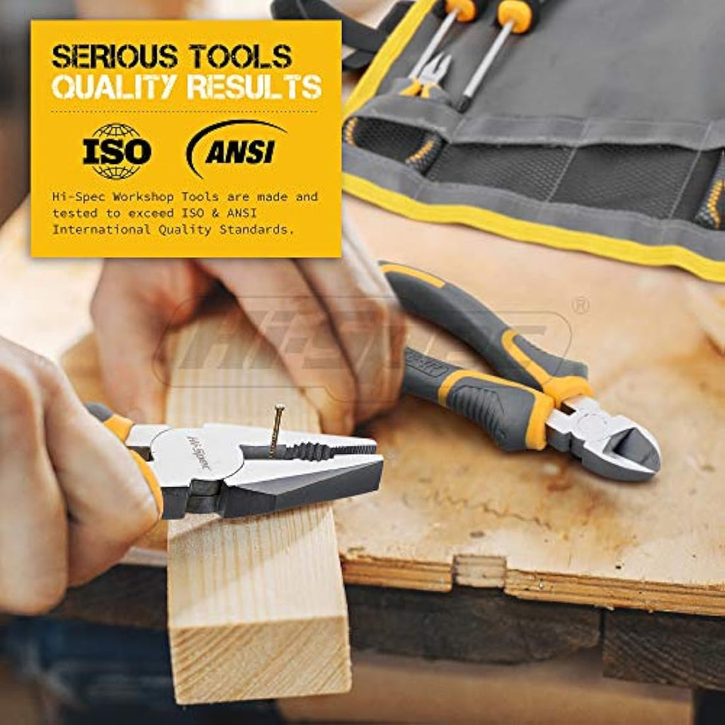 Hi-Spec 7pc Home DIY Repair Tool Kit – Compact Handyman Set with Roll Up Bag