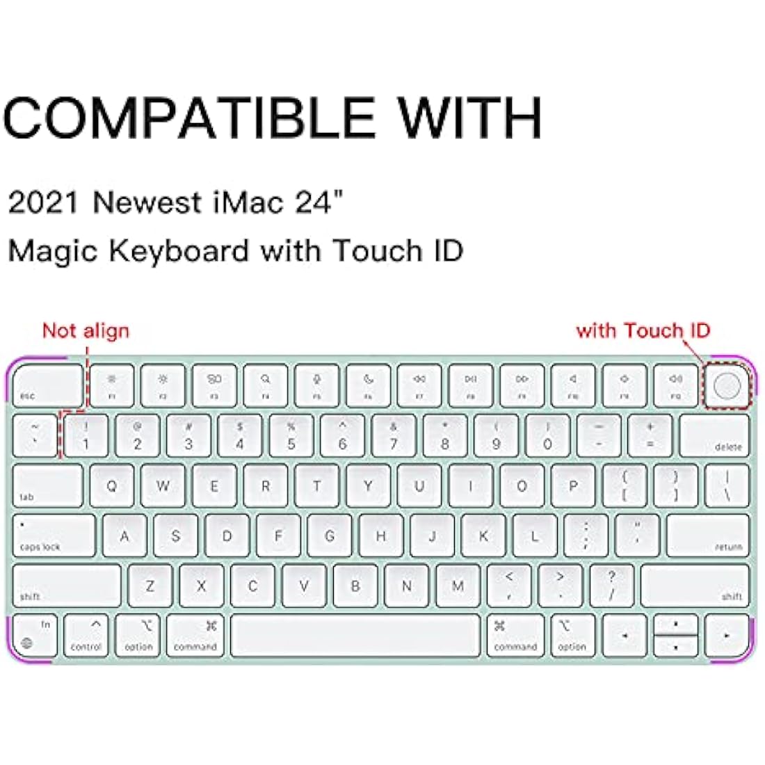 TPU Keyboard Cover for Apple iMac 24 Inch Magic Keyboard