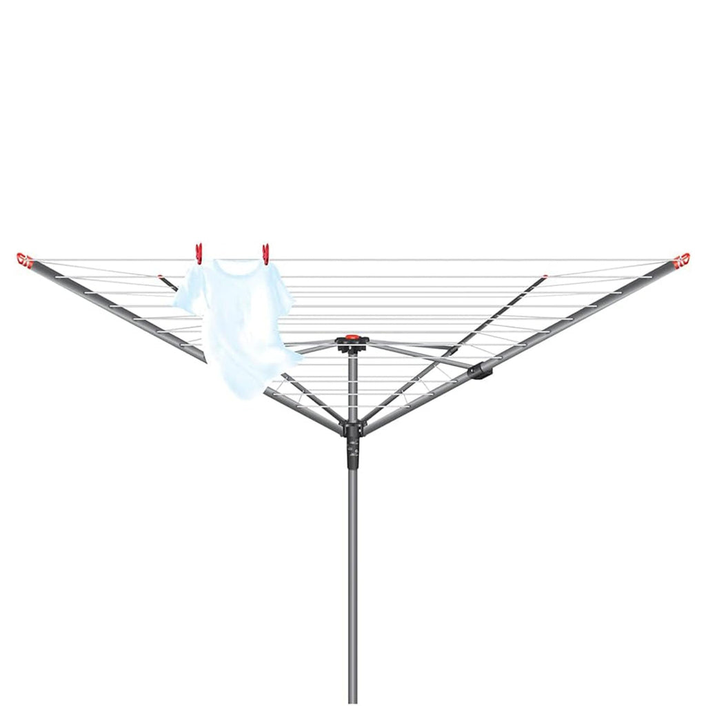 Vileda 4 Arm Rotary Dryer – 45m Outdoor Clothes Airer | Silver