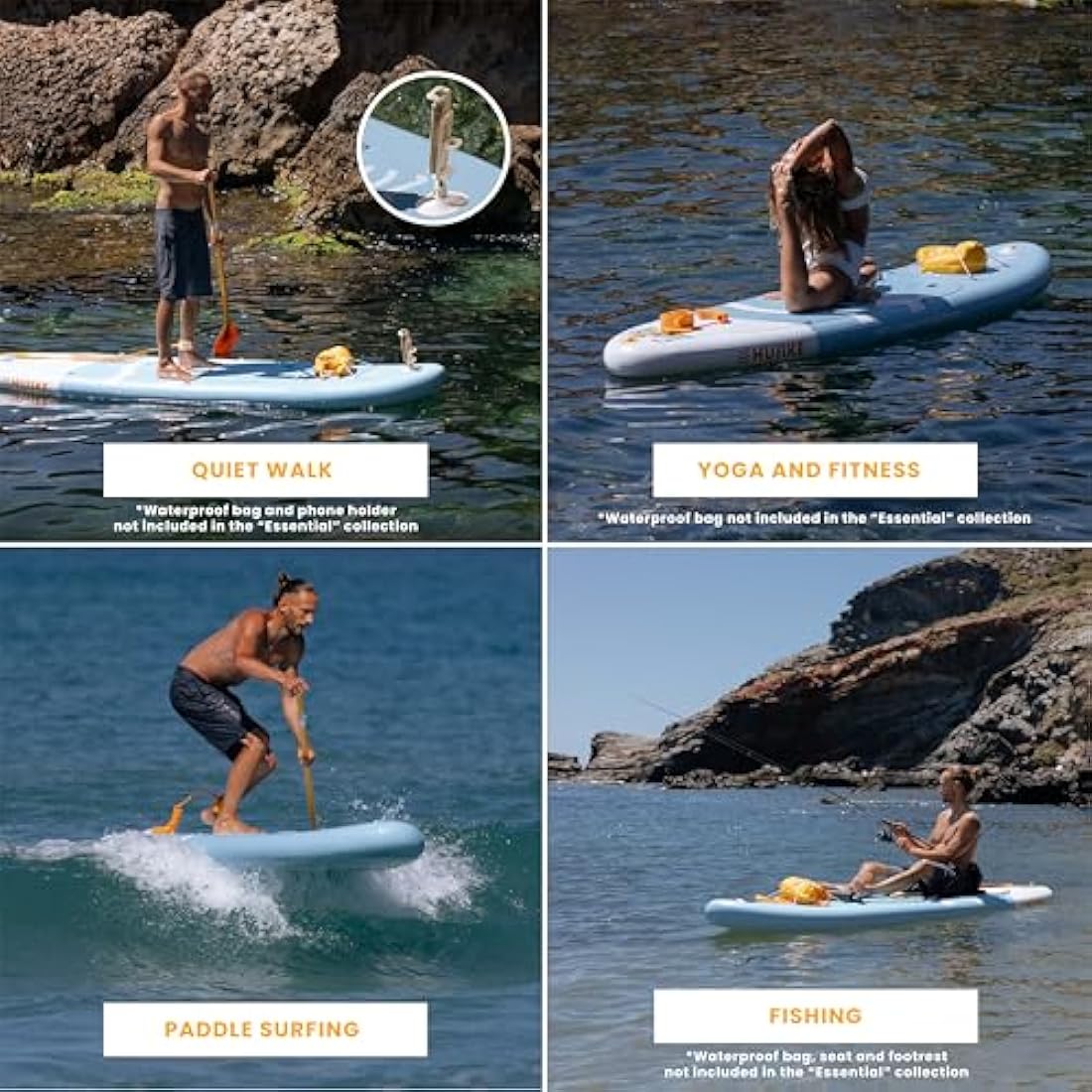 HUIIKE Inflatable Stand Up Paddle Board - 10ft SUP with Accessories