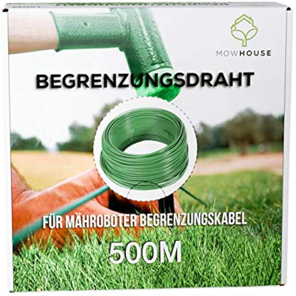 Mowhouse Robotic Lawnmower Boundary Wire – 500m Green Perimeter Cable