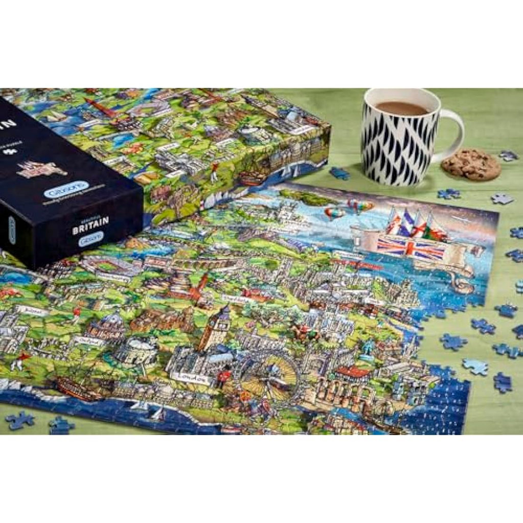 London Landmarks 1000 Piece Jigsaw Puzzle | Recycled Map Puzzle