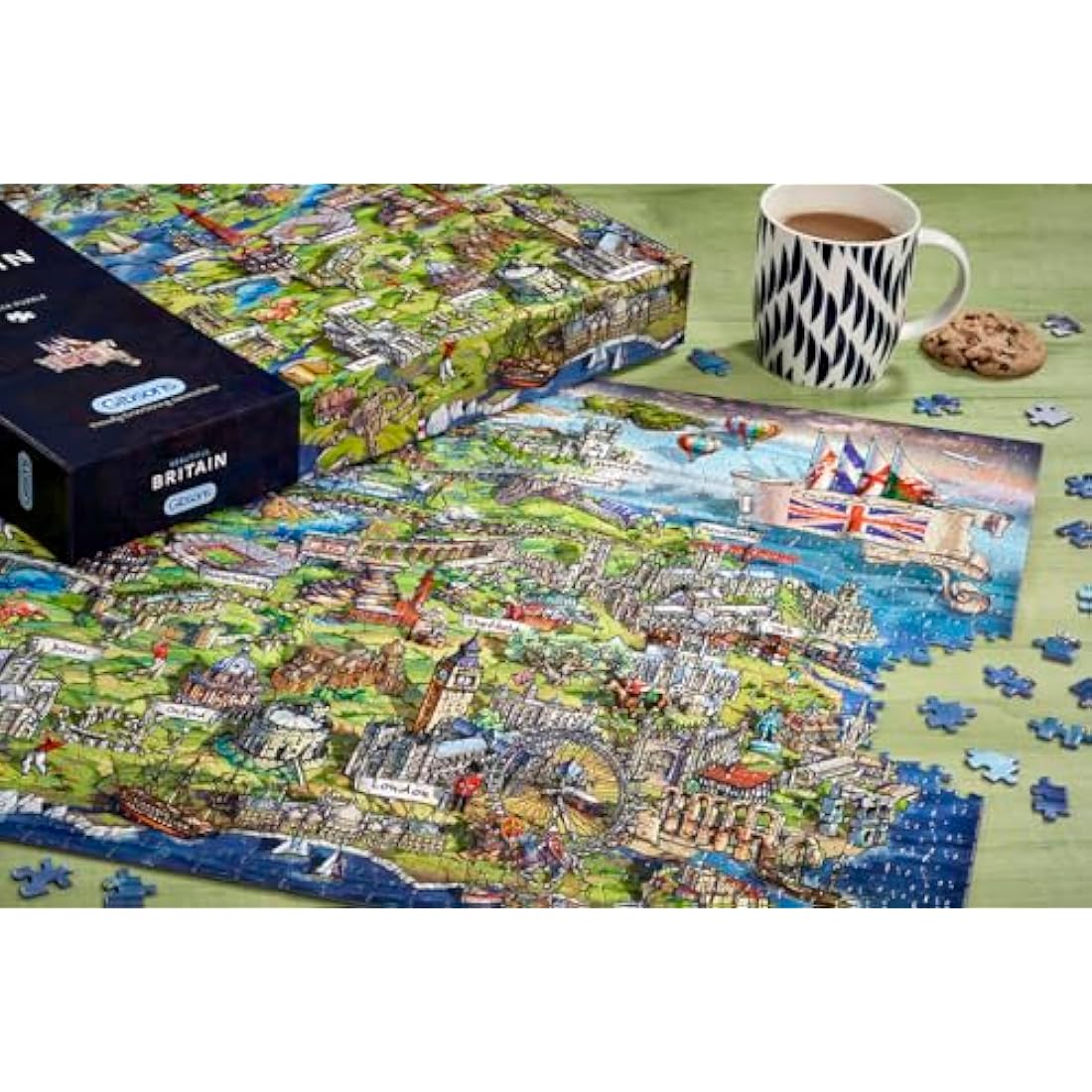 London Landmarks 1000 Piece Jigsaw Puzzle | Recycled Map Puzzle