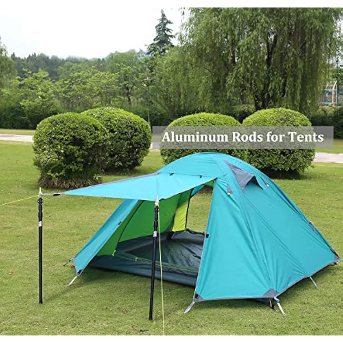 HIKEMAN Adjustable Aluminum Tarp Poles | Telescoping 90-230cm Tent Poles