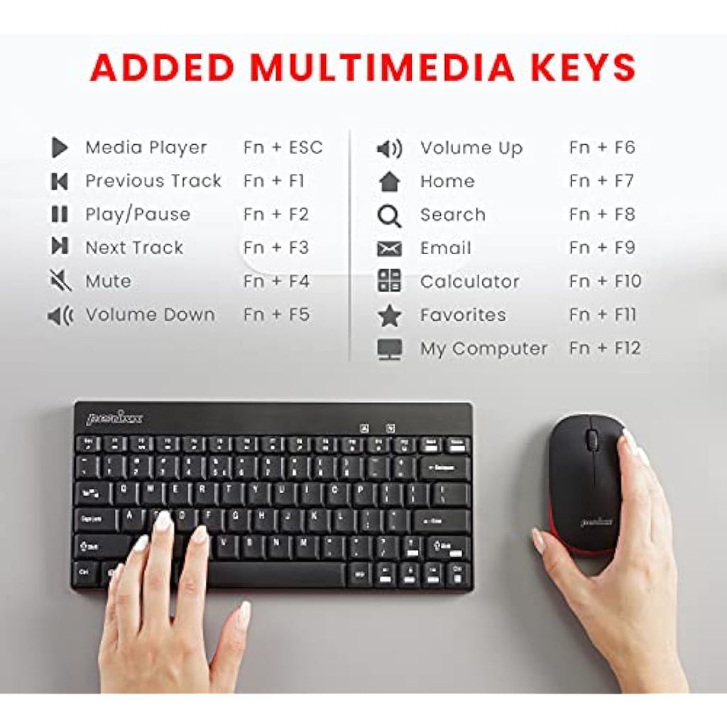 Perixx PERIDUO-712 Wireless Mini Keyboard and Mouse Combo | UK Layout