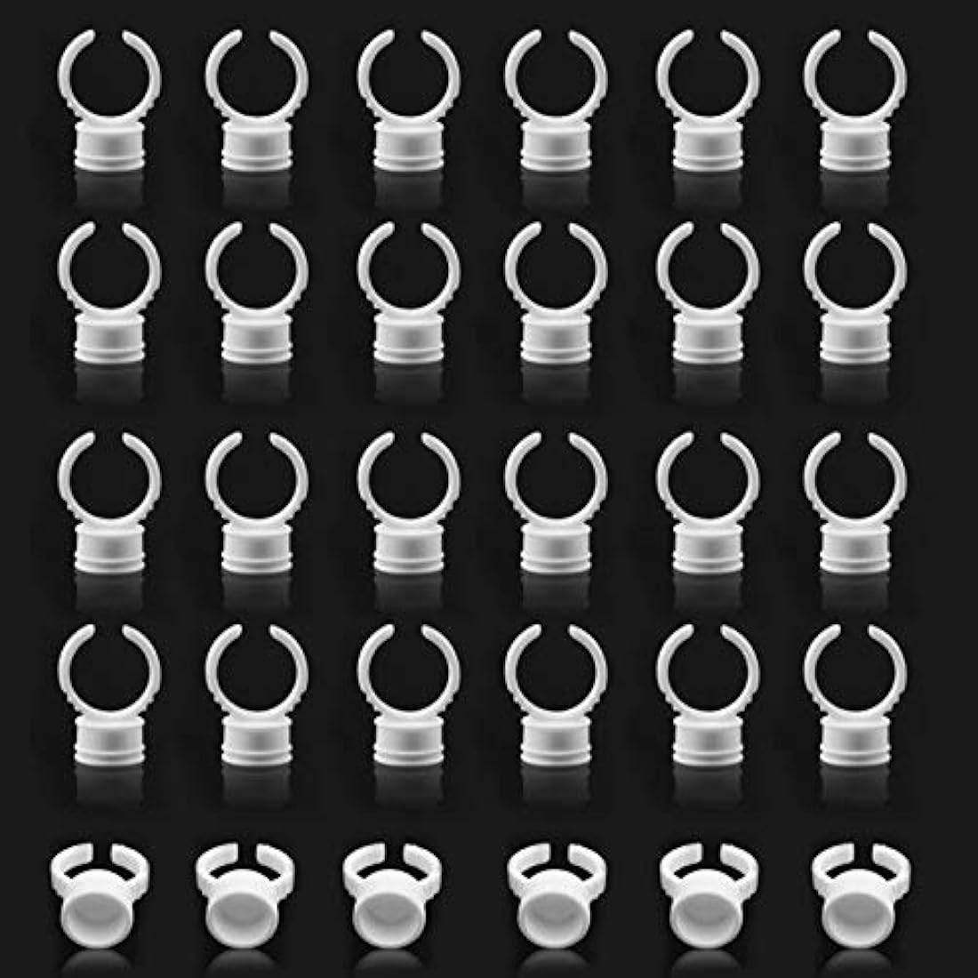 Eyelash Glue Rings – 100PCS Disposable Plastic Adhesive Holders