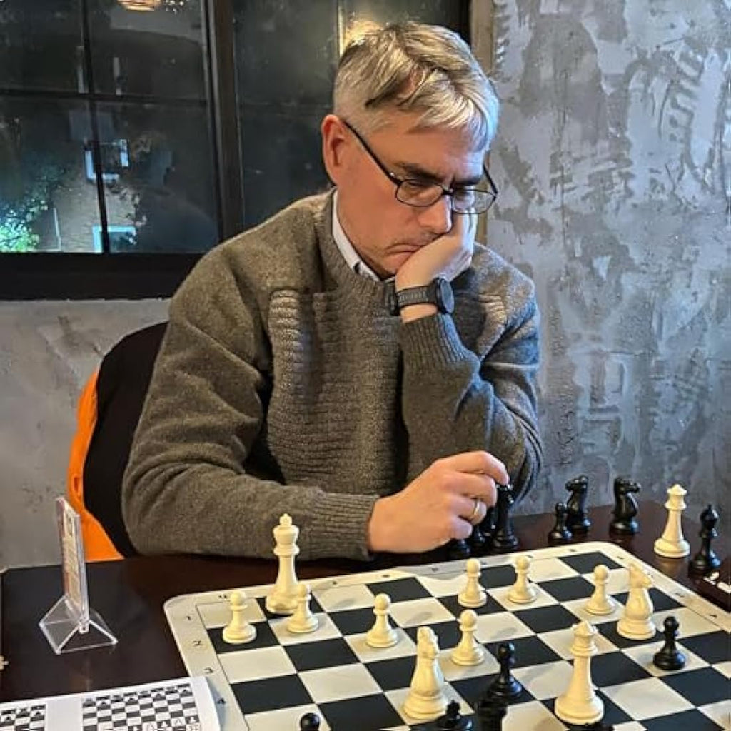 A&A Tournament Chess Set | 20" Silicone Board & Weighted Staunton Pieces