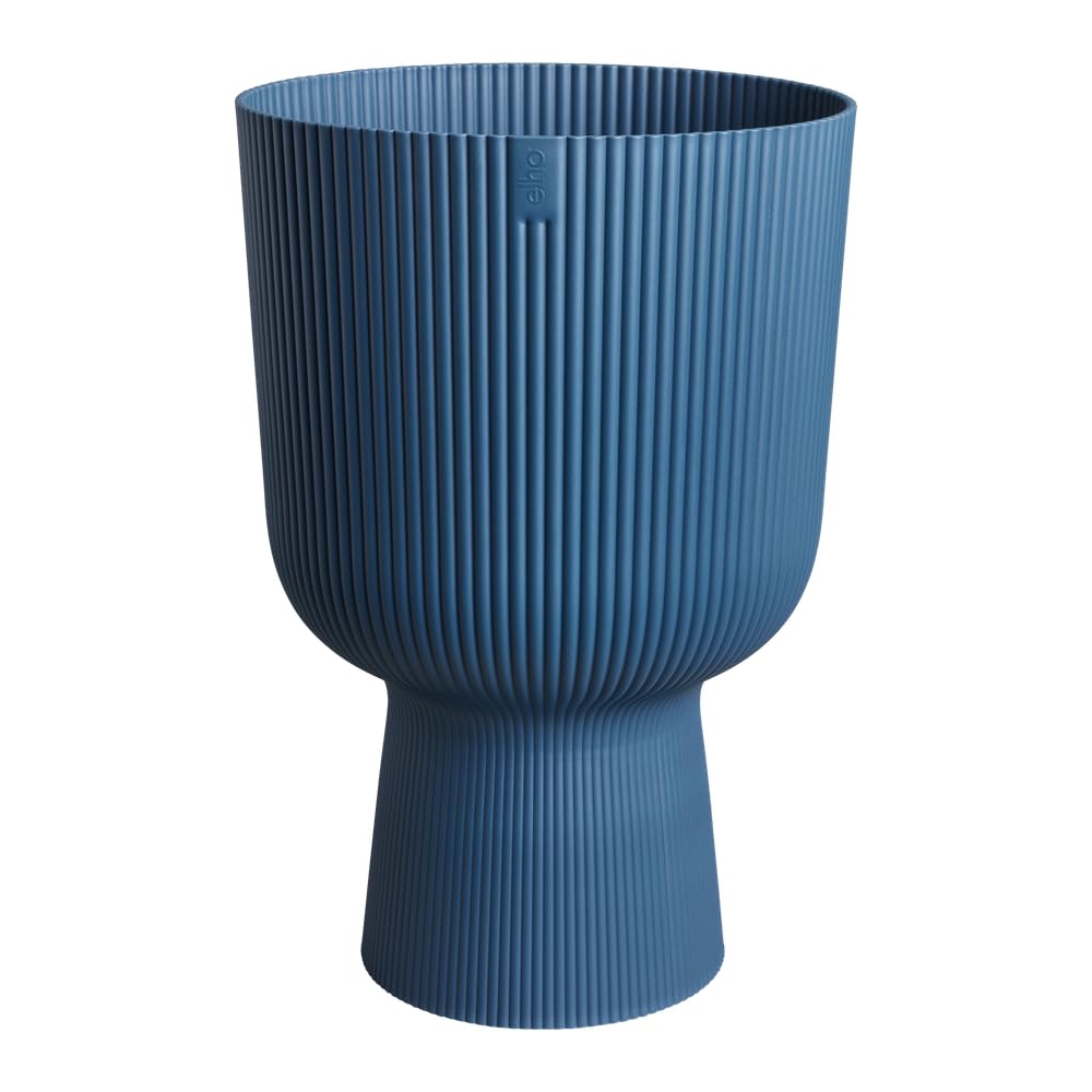 Elho Vibes Fold Coupe 30 Indoor Plant Pot – Recycled Plastic – Deep Blue