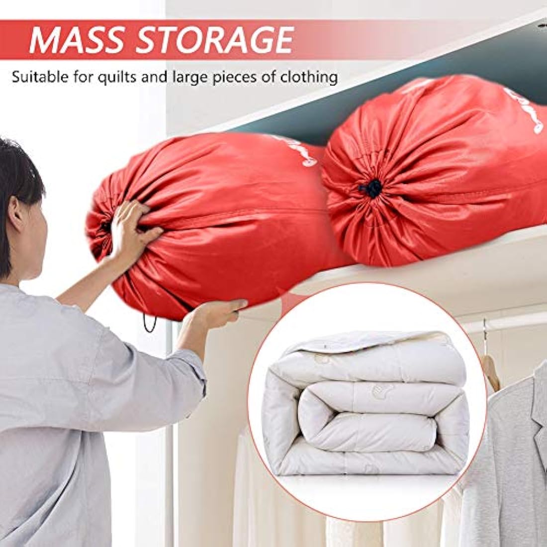 IHOMAGIC Large 120L Foldable Laundry Bag | Durable Nylon Storage - Orange
