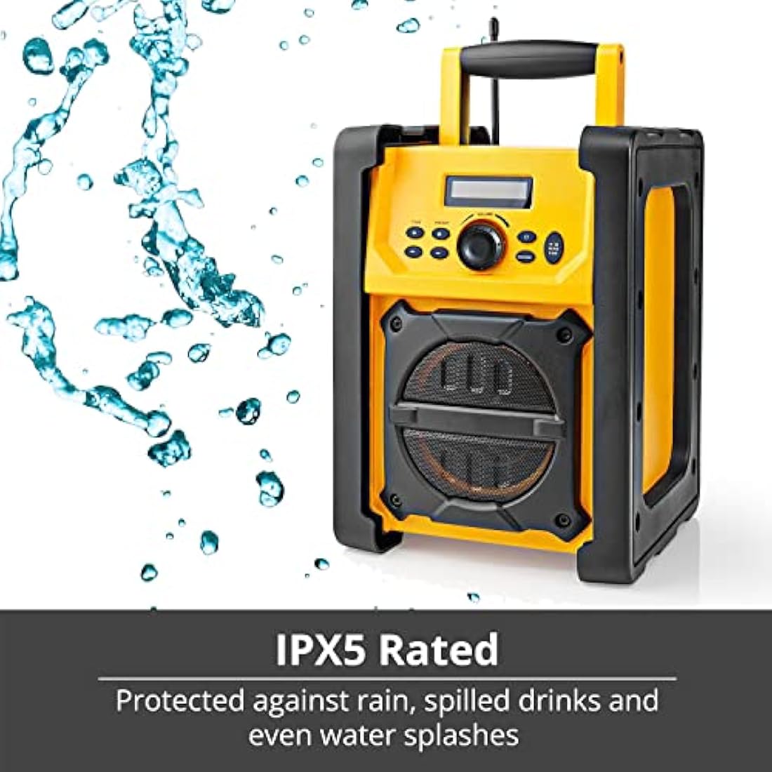 Ex-Pro Jobsite FM Radio | IPX5 Water Resistant Bluetooth Speaker - Yellow