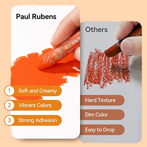 Paul Rubens Soft Oil Pastels – 60 Vibrant Colors for Artists and Drawing
