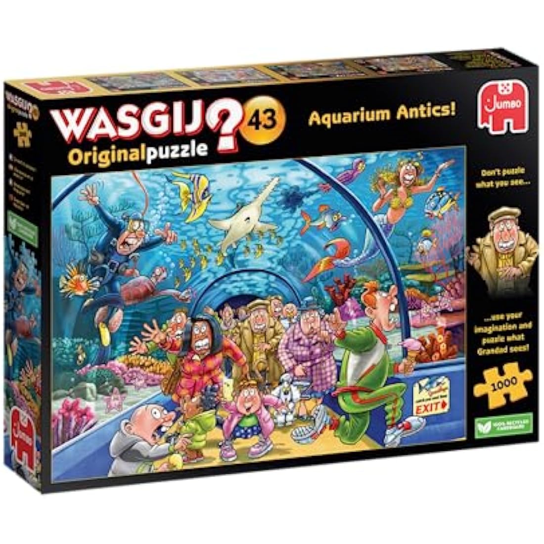 Wasgij Original 43 Aquarium Antics Jigsaw Puzzle – 1000 Piece Adult Puzzle
