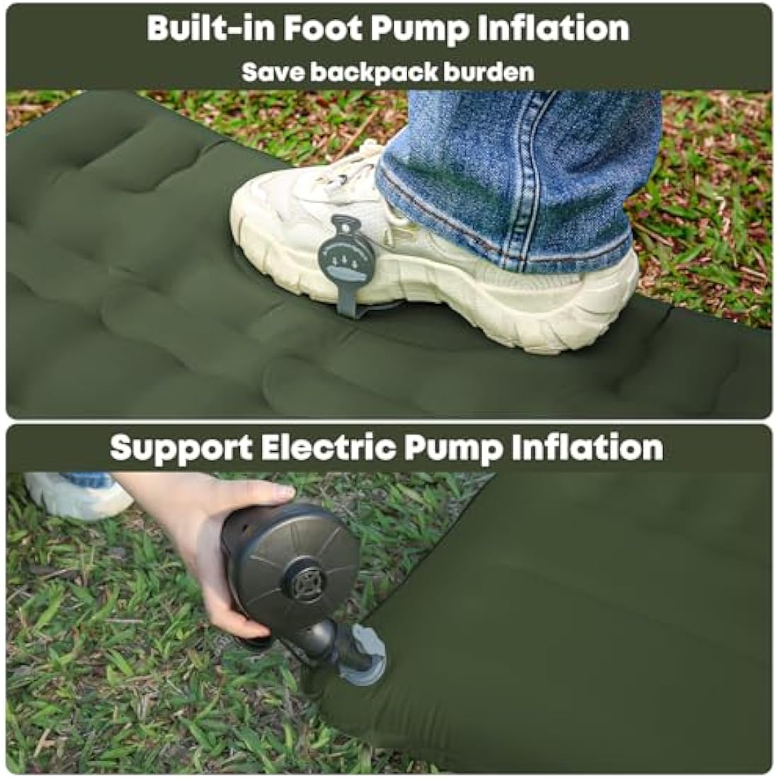 MAMBAKOTR Camping Sleeping Pad – Extra Thick Inflatable Air Mattress