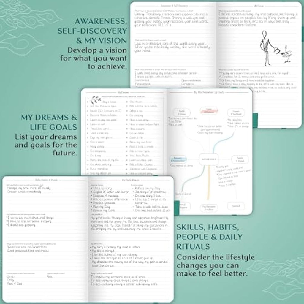 Legend Hourly Schedule Planner – Undated A5 Daily Organizer, Viridian Green