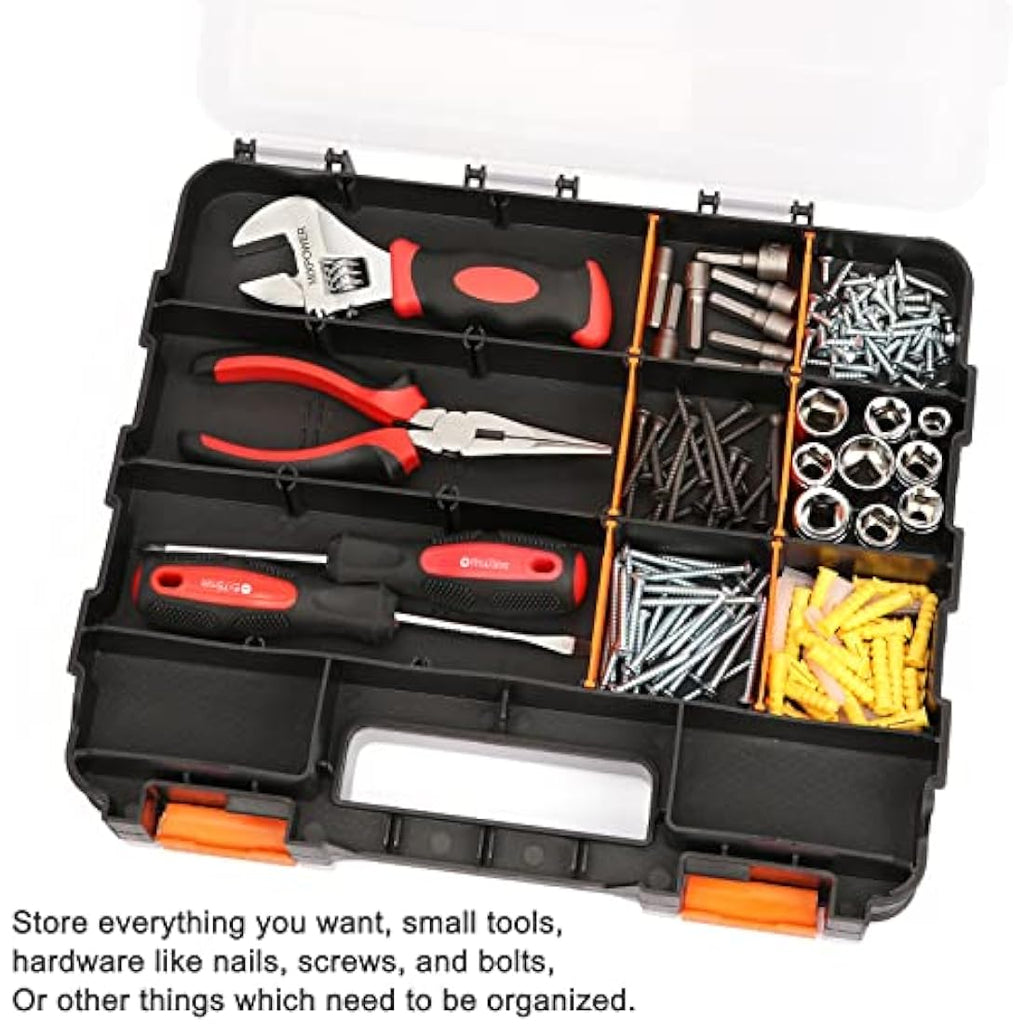 CASOMAN Double Side Tool Organizer – 48 Removable Dividers, 2-Pack