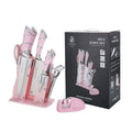 Ever Rich Stainless Steel Kitchen Knife Block Set - Ultra Sharp Pink