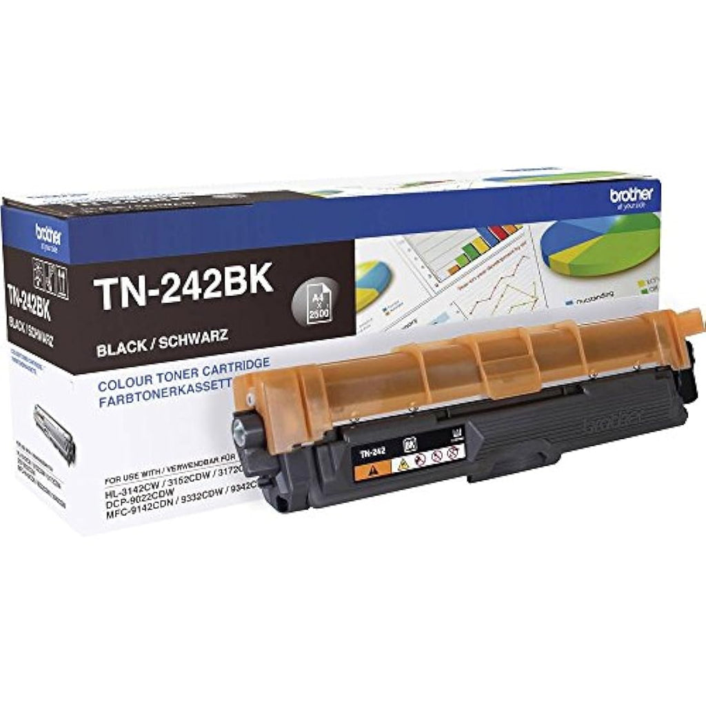 Brother TN-242BK Black Toner Cartridge – Genuine Standard Yield