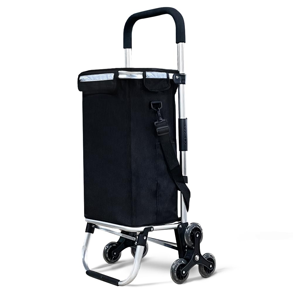 VOUNOT 6-Wheel Stair Climbing Shopping Trolley | 58L Insulated Bag