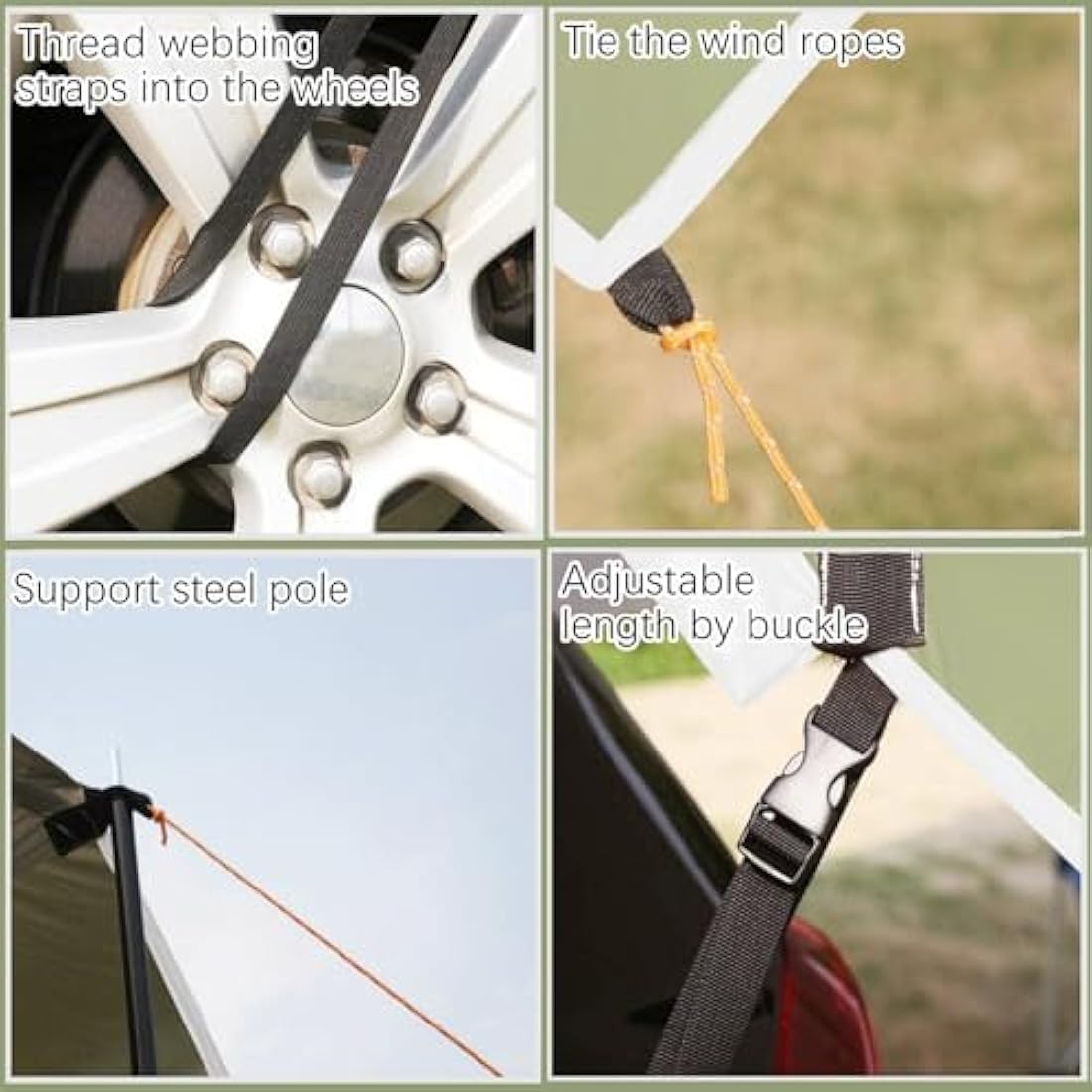 Jolof Store SUV Tailgate Canopy – Large Waterproof Car Awning Tent