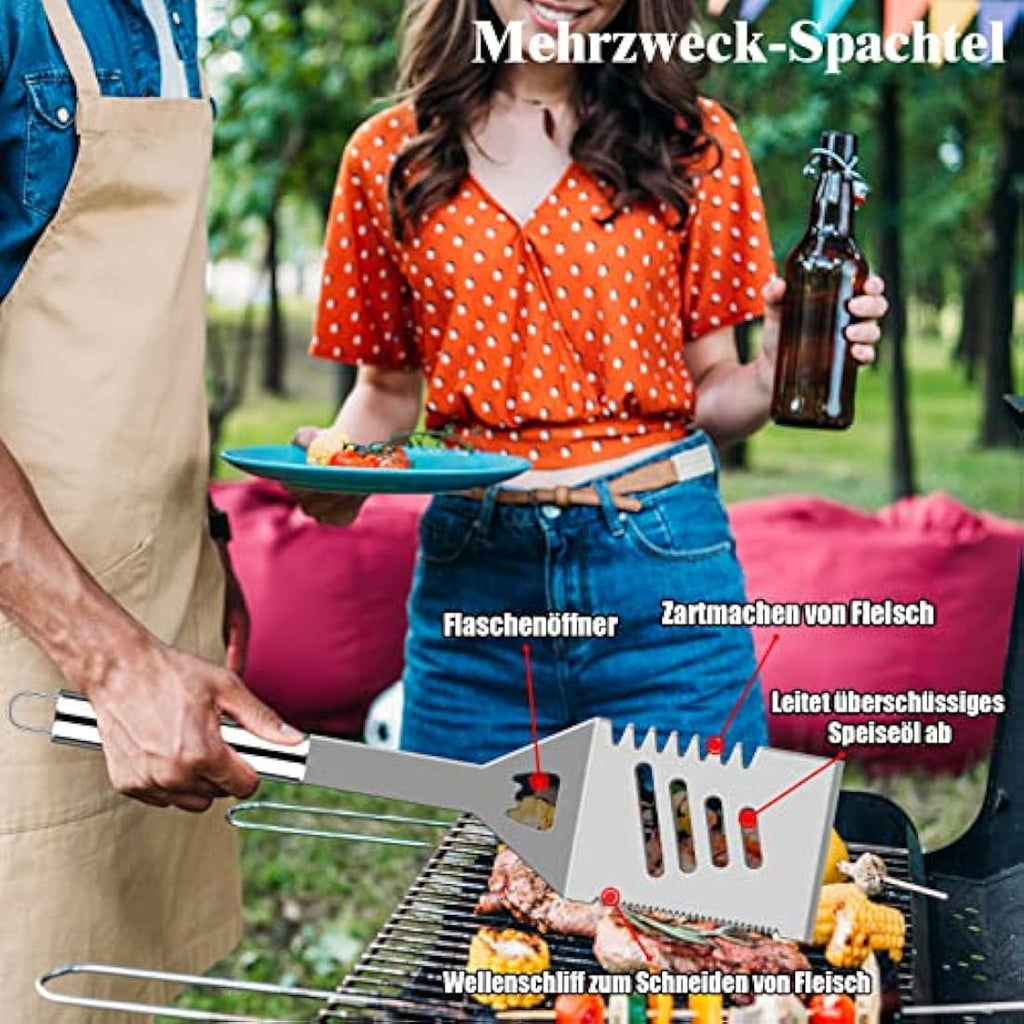 Grilliance 30-Piece Stainless Steel BBQ Grill Tools Set with Carrying Case