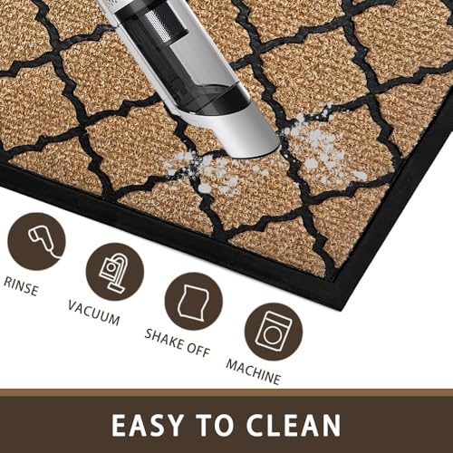 Qingbei Rina Heavy Duty Outdoor Door Mat – 80x120cm Non-Slip Entrance Mat