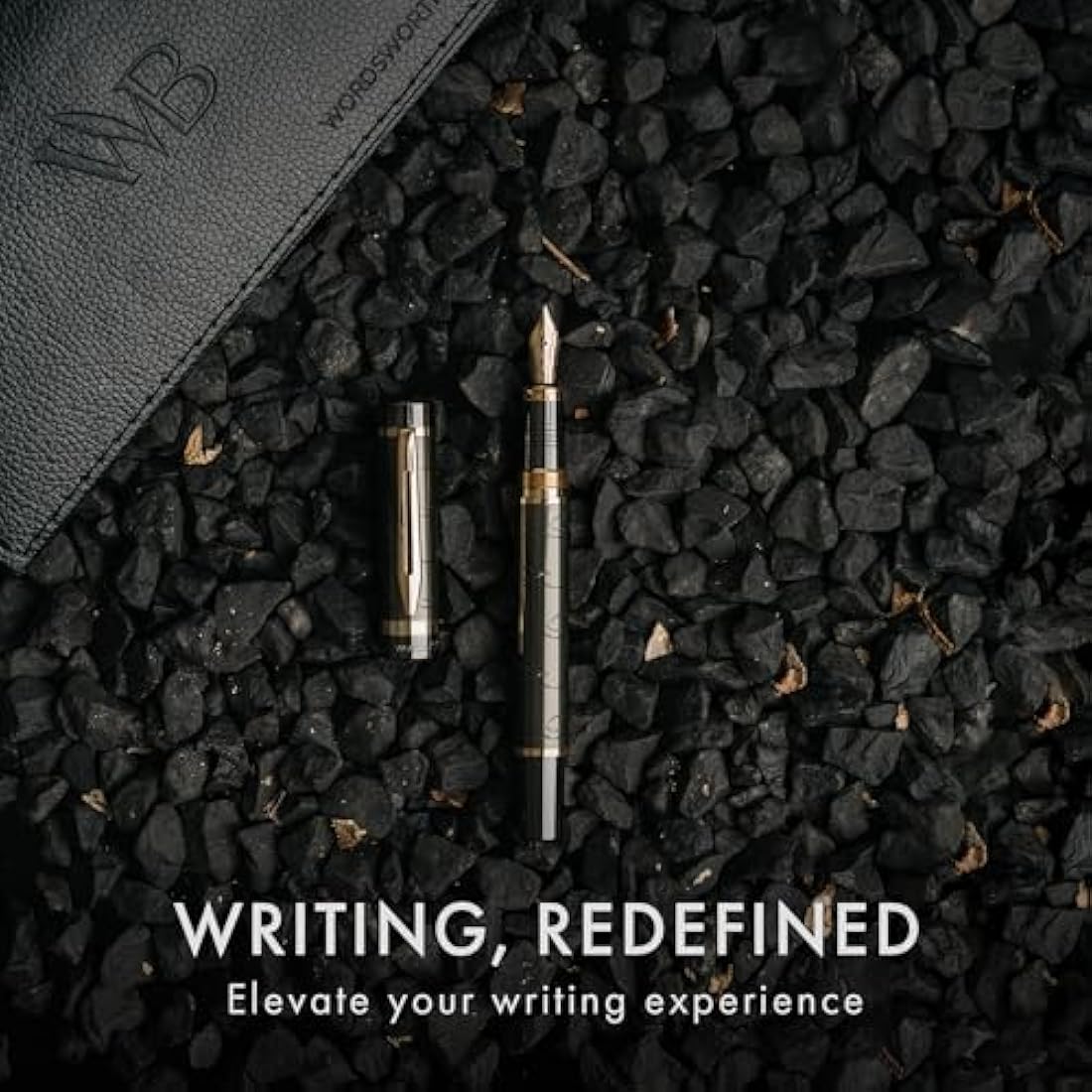 Wordsworth & Black Primori Fountain Pen Set - Fine Nib Gunmetal Gold