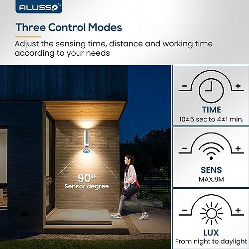 ALUSSO LED Outdoor Wall Light with Motion Sensor | IP65 Stainless Steel