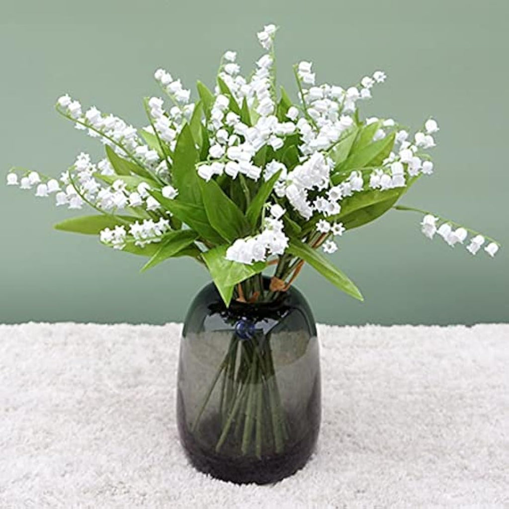 Jolof Store Lily of the Valley Artificial Flowers – 12Pcs UV Resistant White