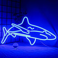 Ineonlife Shark LED Neon Sign – Blue Acrylic Wall Decor for Bedroom, 17x9
