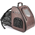Jolof Store Large Cat Backpack – Expandable Leather Pet Carrier