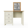 TAD Lisbon Cream Dressing Table Set with 3 Drawers, Mirror & Stool