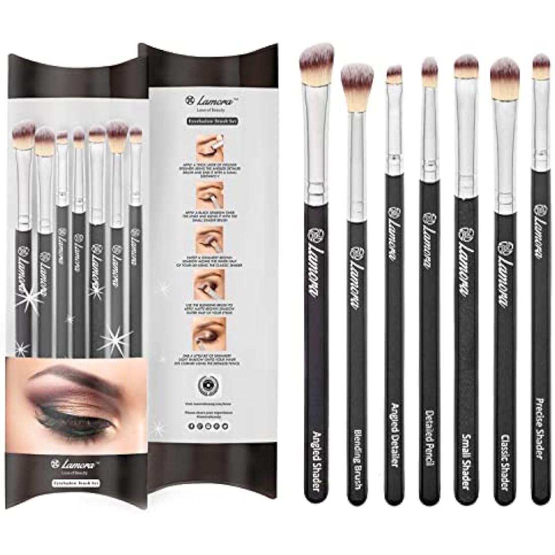 Jolof Store 7-Piece Eye Makeup Brush Set | Vegan Synthetic Bristles
