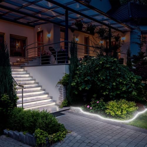 Lucienstar 10M Cool White LED Neon Strip Light - 24V IP67 Waterproof