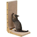 FUKUMARU L-Shape Cat Scratcher | Wall Mounted Cardboard Lounge with Toy
