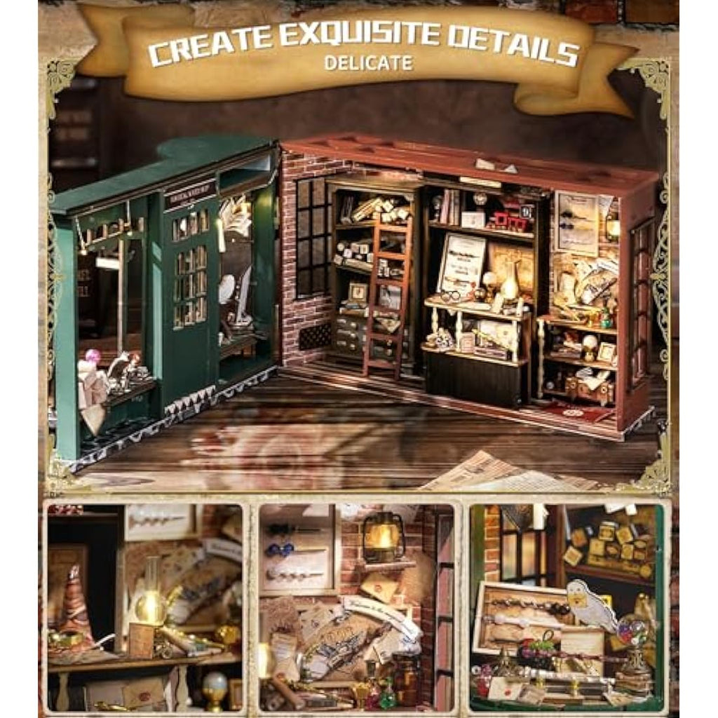 Spilay Magic House DIY Miniature Dollhouse Kit with Dust Cover | 1:24 Scale
