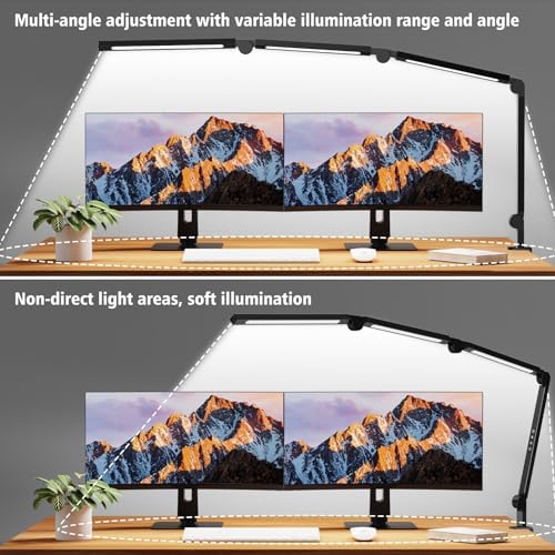 AILBTON LED Desk Lamp with Clip | Foldable Eye-Care Office Table Lamp