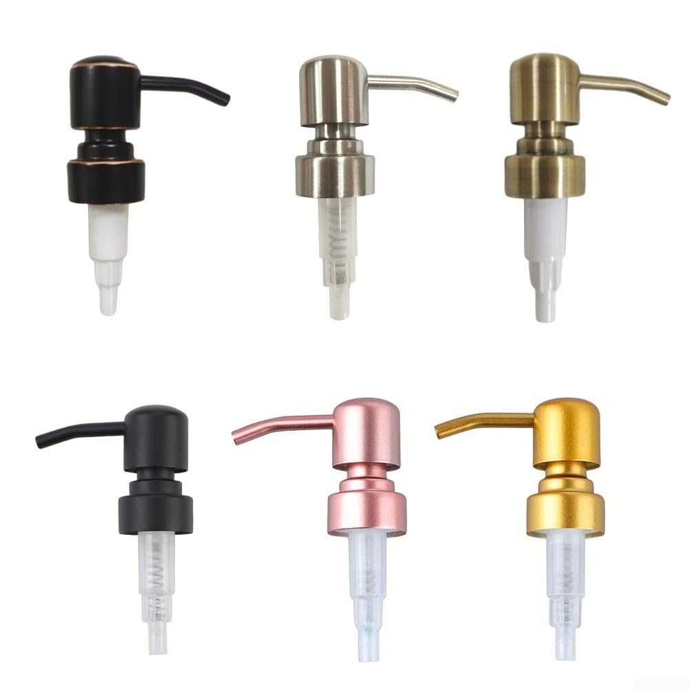 CulinaBlend Stainless Steel Lotion Soap Dispenser Pump Head 28/400 Thread Push Type Replacement Spare Bathroom Gadget Bronze