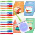 BONNYCO Invisible Ink Pen and Notebook Set | 16 Pack Dinosaur Party Favors